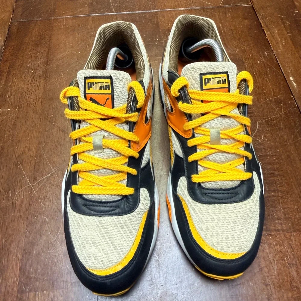 Puma Trinomic R698 Sneakers Mens 11.5 Orange‎ Yellow Black 358014 01